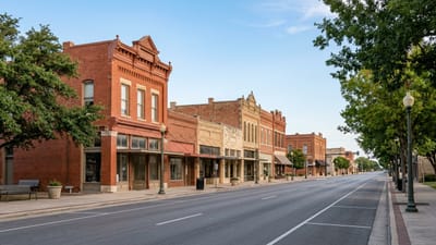 Downtown Temple, TX — Bell County's healthcare hub.